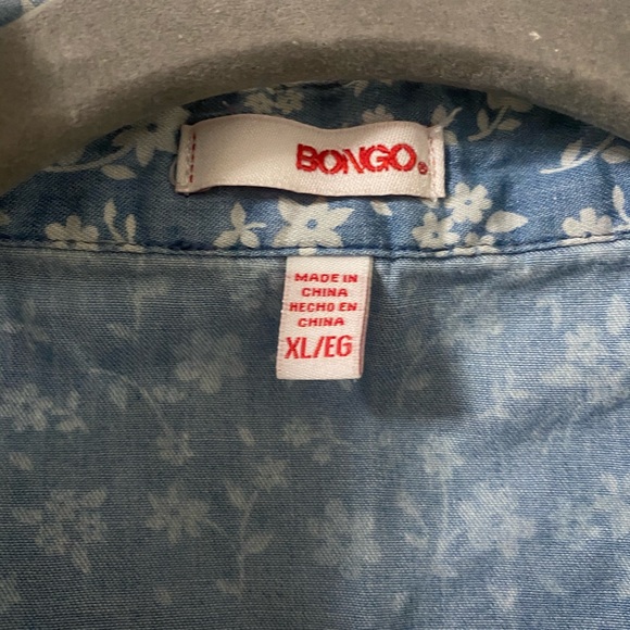 BONGO tie-front sleeveless floral shirt - Picture 3 of 3